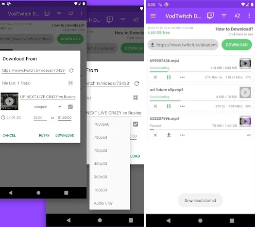 Android 下載 Twitch VOD