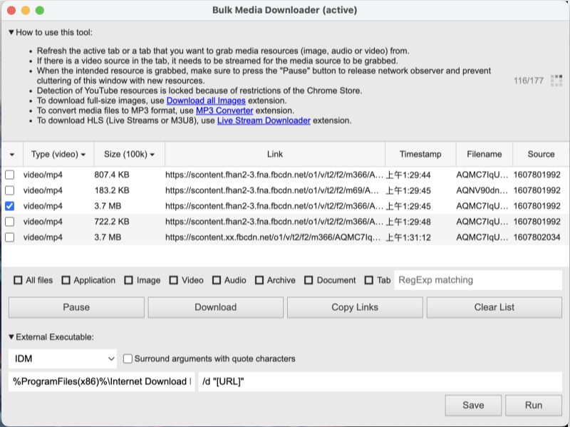 Bulk Media Downloader 外掛下載影片