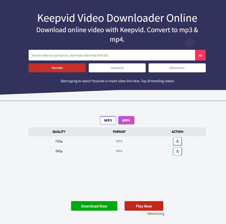 Keepvid 線上網站下載 YT 影片