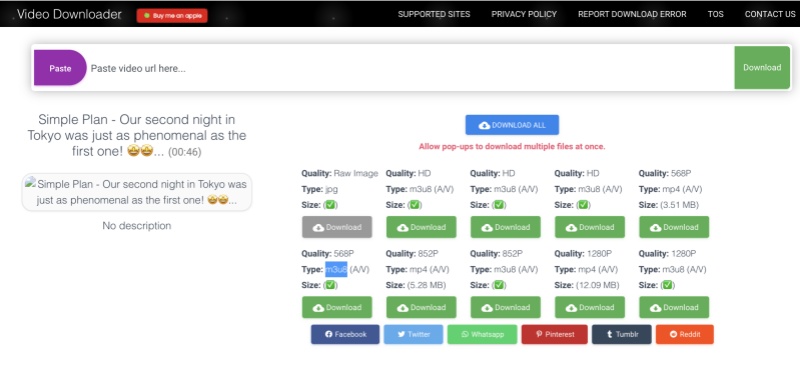 PasteDownload 網頁影片下載工具